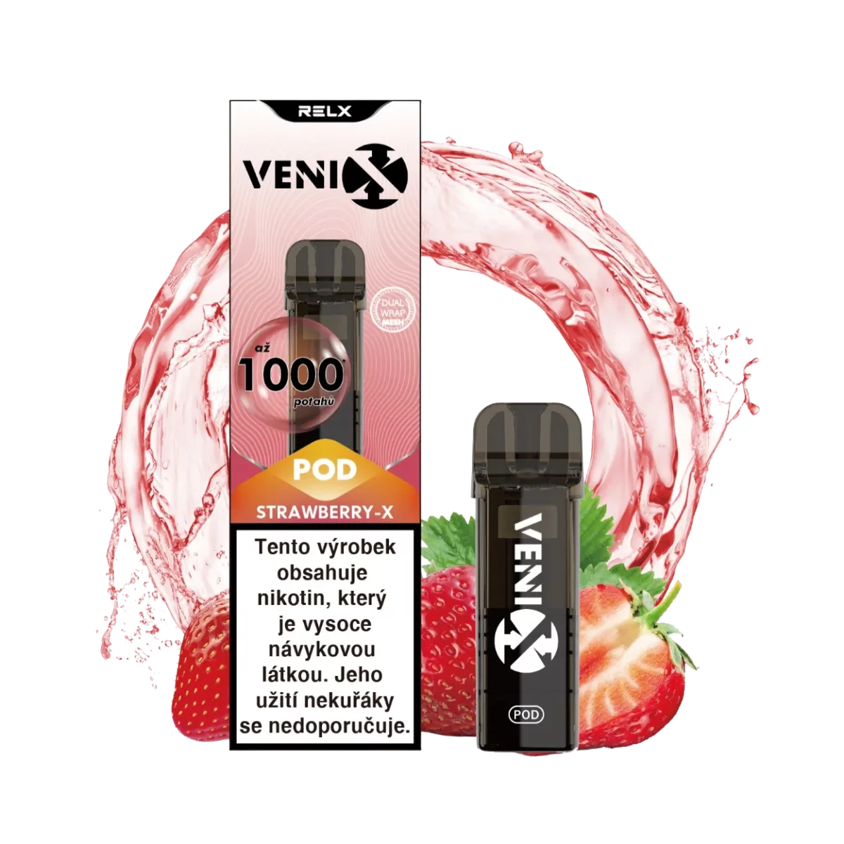 VENIX POD STRAWBERRY-X 20mg/ml Dual-Mesh (R)