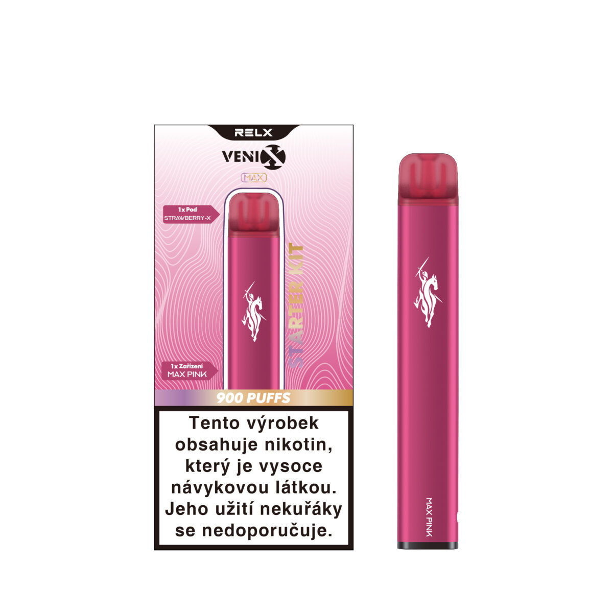 VENIX MAX Starter Kit (MAX PINK) - Pod Strawberry