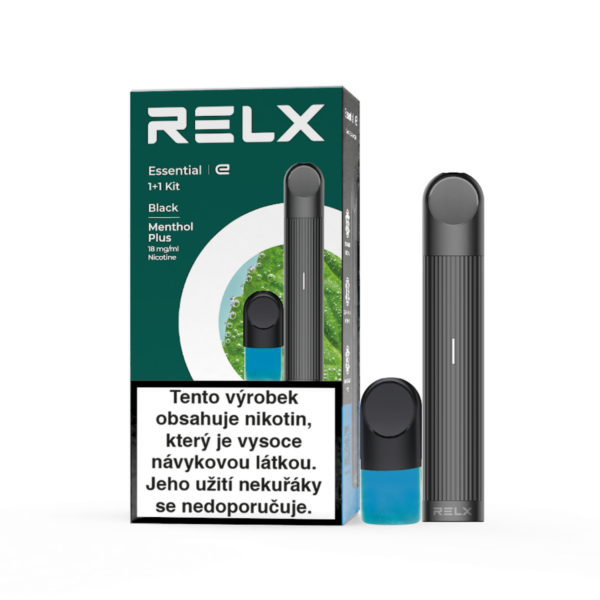 RELX Essential Starter Kit (černý, mentol) (Q)