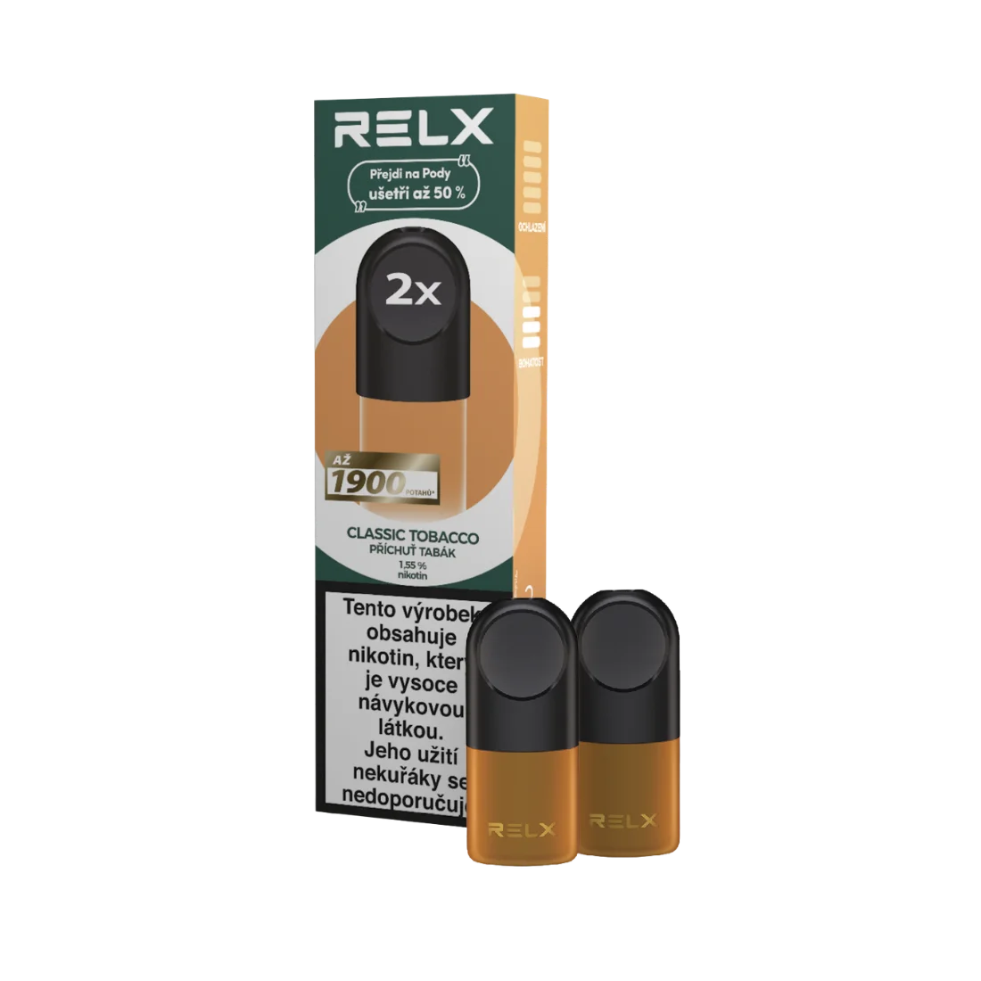 RELX Náhradní Pod - Klasický tabák 2 ks (R)