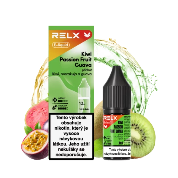 RELX e-liquid – Kiwi Passion Fruit Guava – 10ml (R) 18mg/ml