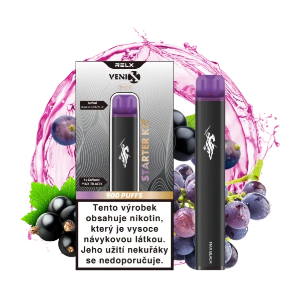 VENIX Max Starter Kit- MAX BLACK-Pod-Black Grape (Q)