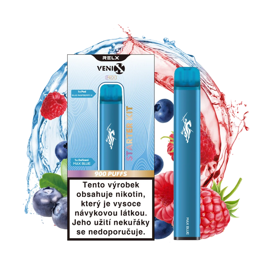VENIX MAX Starter Kit (MAX BLUE) - Pod Blue Raspberry (Q)