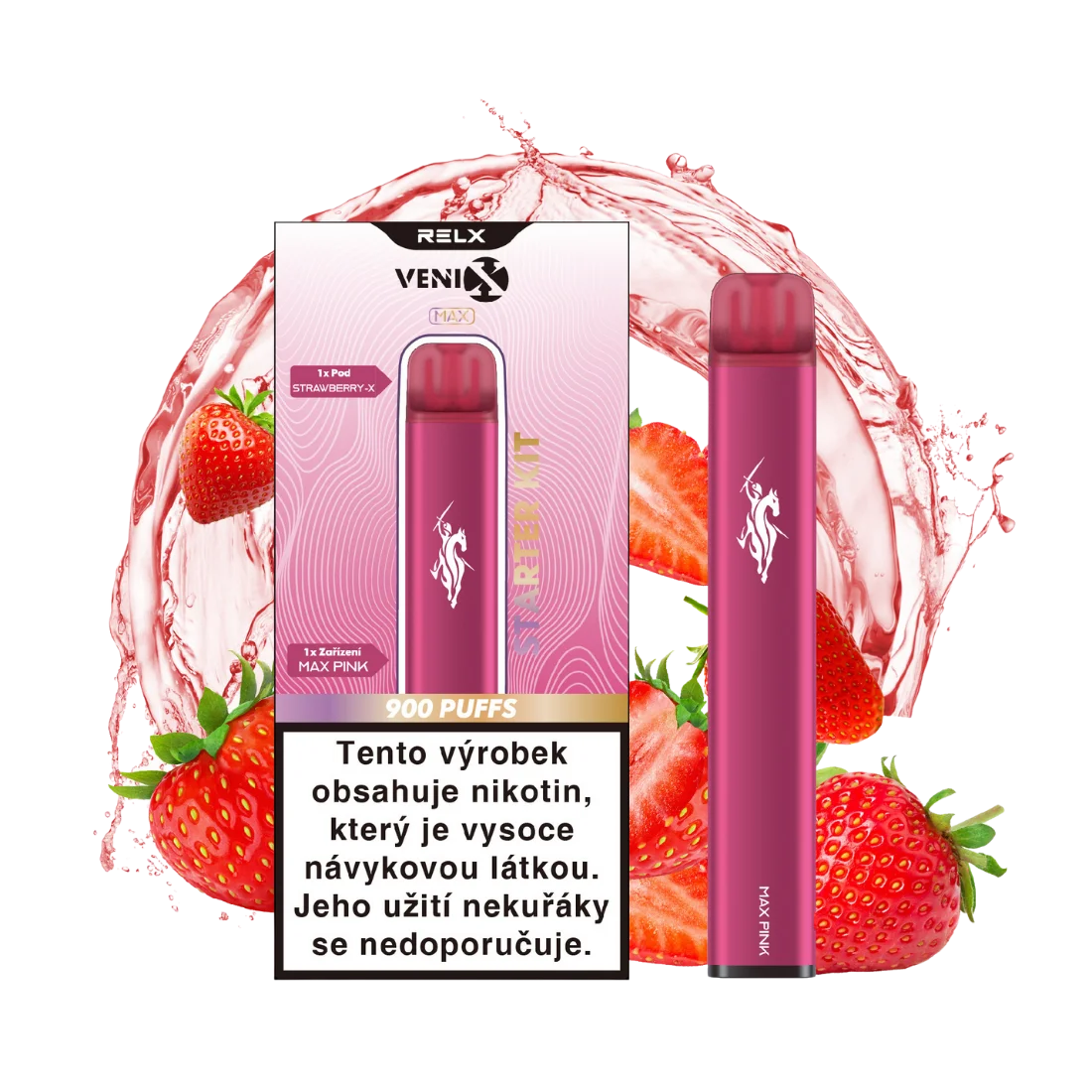 VENIX MAX Starter Kit (MAX PINK) - Pod Strawberry