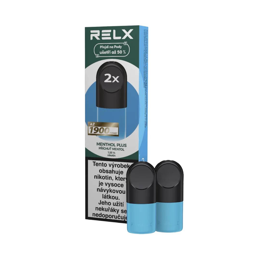 RELX Náhradní Pod – Menthol Plus (mentol) 2 ks (Q)
