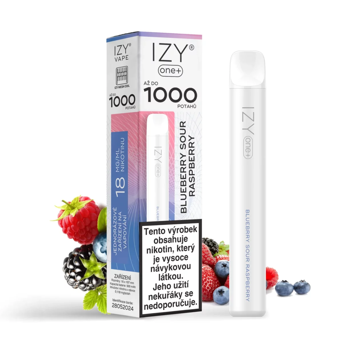 IZY ONE+ 1000 BLUEBERRY SOUR RASBERRY 18MG