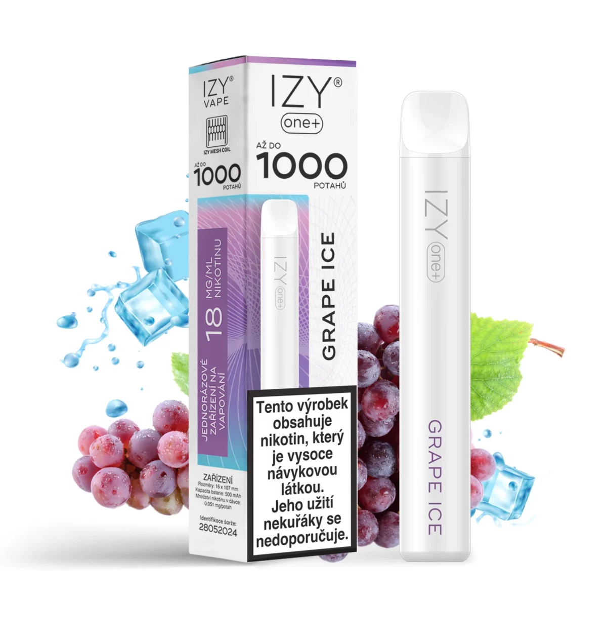 IZY ONE+ 1000 GRAPE ICE 18MG