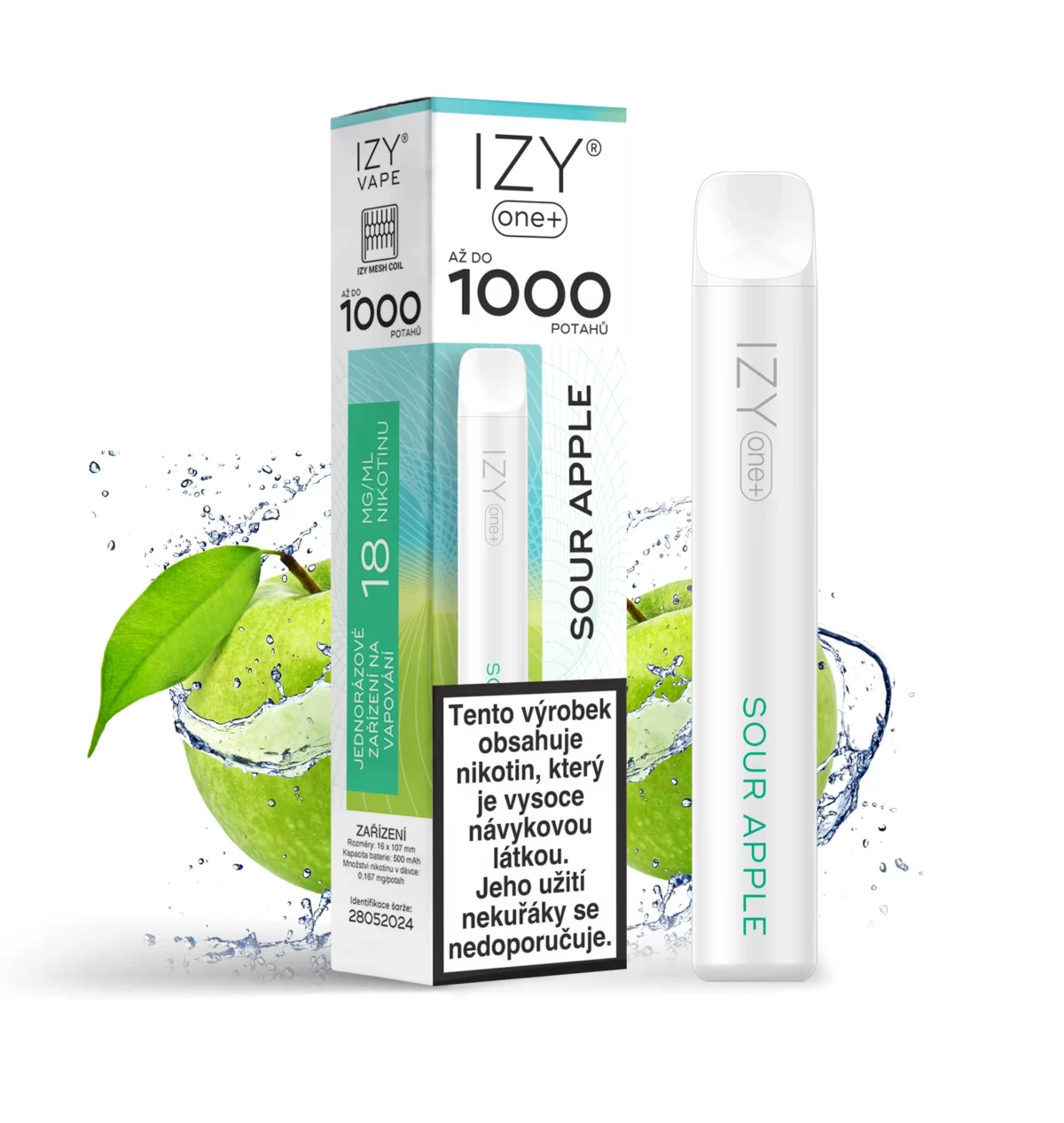 IZY ONE+ 1000 SOUR APPLE 18MG