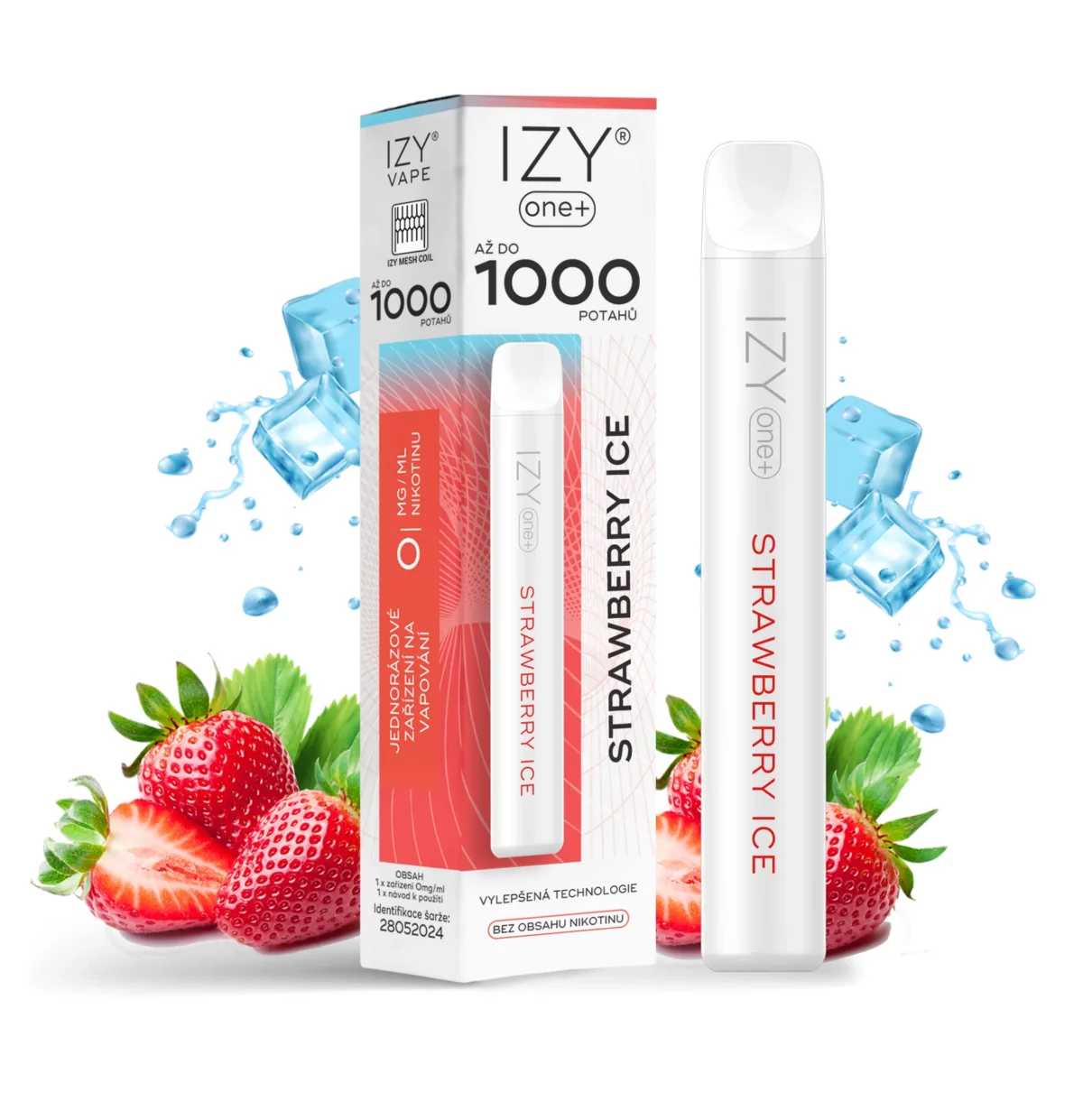 IZY ONE+ 1000 STRAWBERRY ICE 0MG