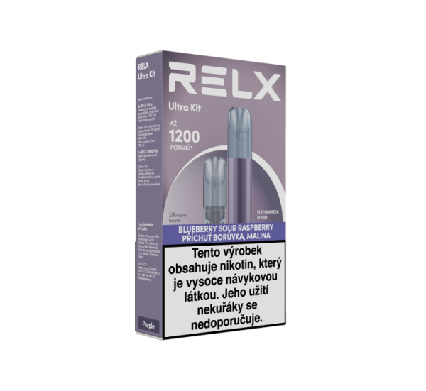 RELX Ultra Kit Purple + Pod Blueberry Sour Raspberry 18 mg