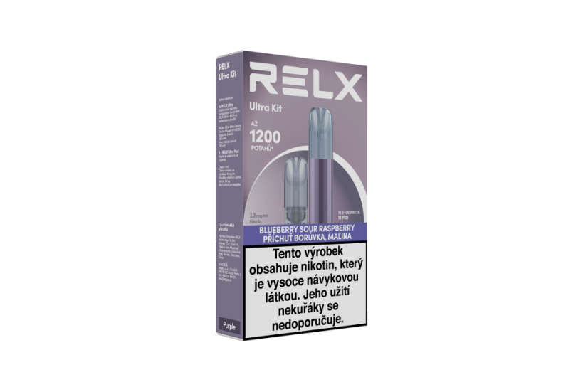 RELX Ultra Kit Purple + Pod Blueberry Sour Raspberry 18 mg