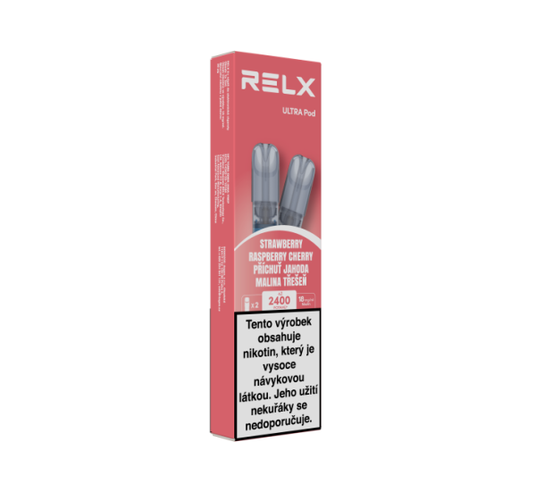 RELX Ultra Pod Strawberry Raspberry Cherry 18 mg (2 pody)